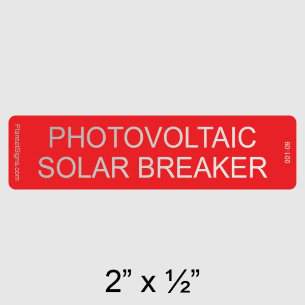 001-09 Solar Breaker Reflective Label