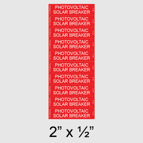 001-10 Solar Breaker Label