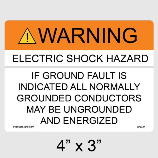 008-03 Solar Warning Label