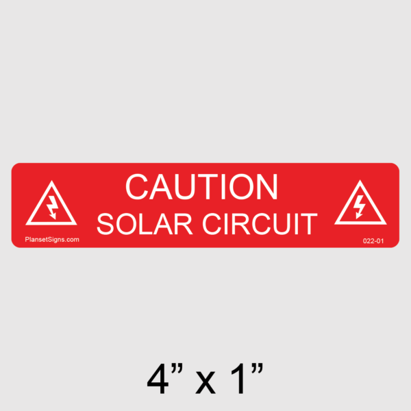 022-01 Solar Circuit Label