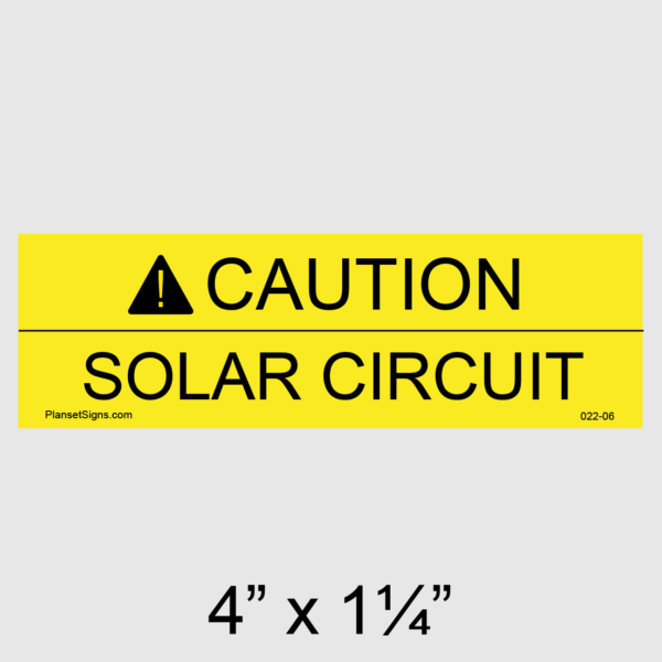 022-06 Solar Circuit Placard