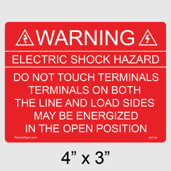 047-01 Solar Warning Label