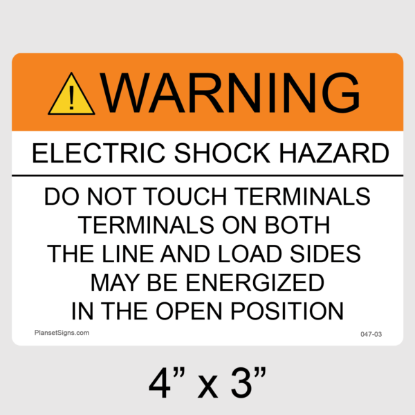 047-03 Solar Warning Label