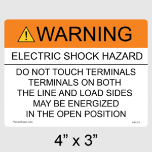 Solar Warning Label, SKU 047-03