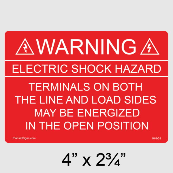 048-01 Solar Warning Label