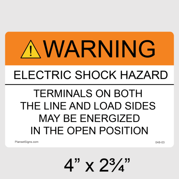 048-03 Solar Warning Label