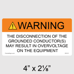 Solar Warning Label, SKU 060-03