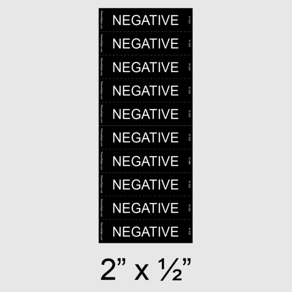 070-14 Negative Electrical Label