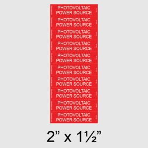 Photovoltaic Power Source Label, SKU 071-10