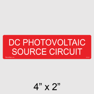 DC Photovoltaic Source Circuit Label, SKU 073-01