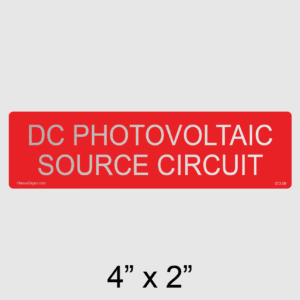 DC Photovoltaic Source Circuit Reflective Label, SKU 073-09