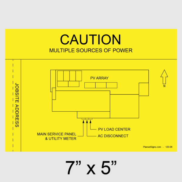120-02 Solar Facility Map Placard (7" x 5")