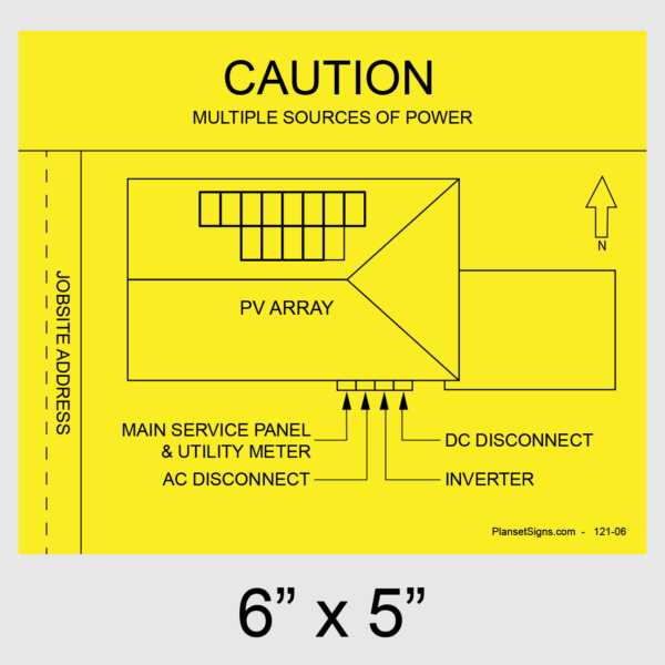 121-02 Solar Facility Map Placard (6" x 5")