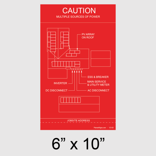 123-02 Solar Facility Map Placard (6" x 10")