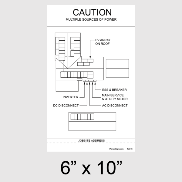 123-02 Solar Facility Map Placard (6" x 10")