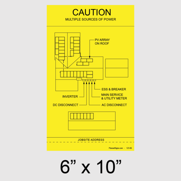 123-02 Solar Facility Map Placard (6" x 10")
