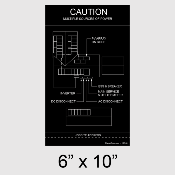 123-02 Solar Facility Map Placard (6" x 10")