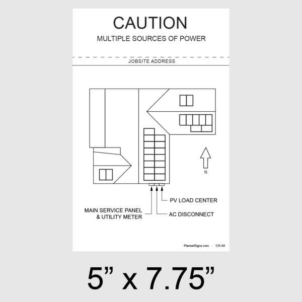 125-02 Solar Facility Map Placard (5" x 7.75")