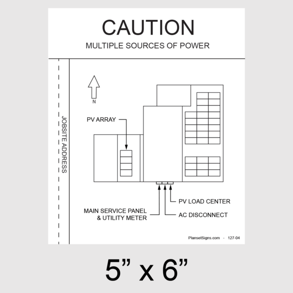 127-02 Solar Facility Map Placard (5" x 6")