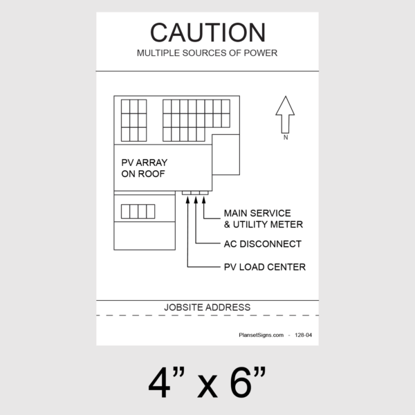 128-02 Solar Facility Map Placard (4" x 6")