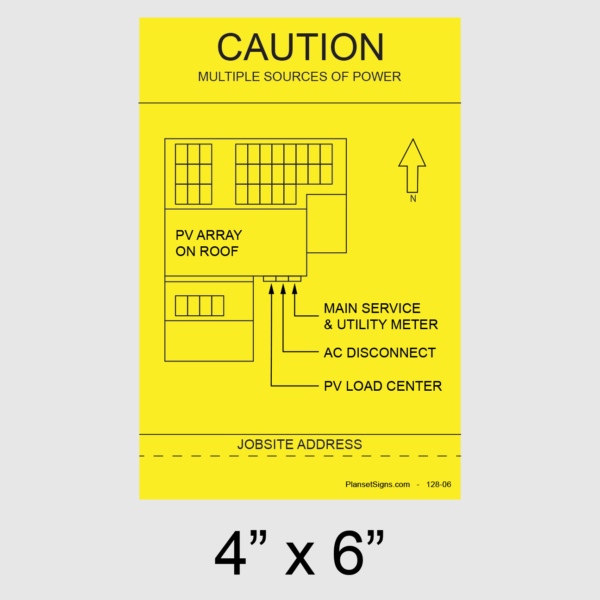 128-02 Solar Facility Map Placard (4" x 6")