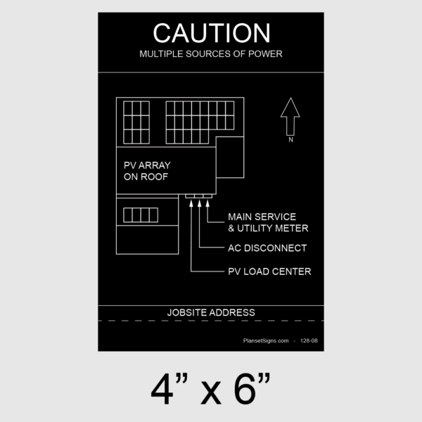 128-02 Solar Facility Map Placard (4" x 6")