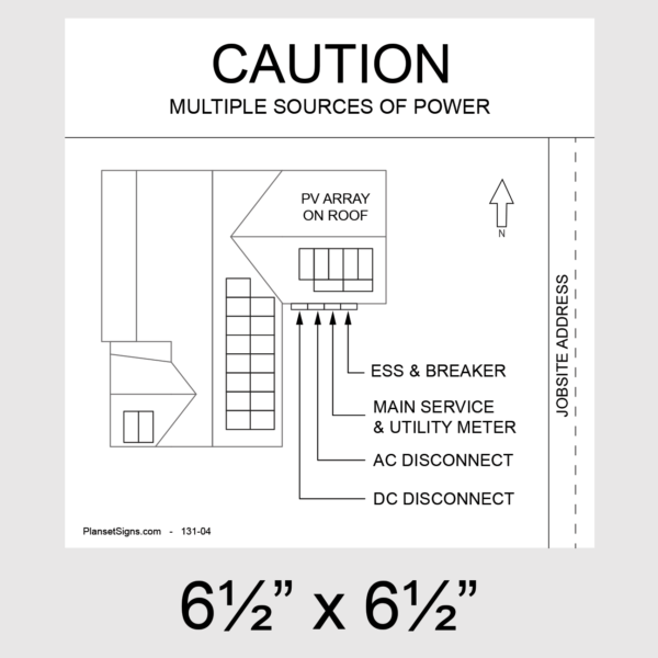 131-02 Solar Facility Map Placard (6.5" x 6.5")