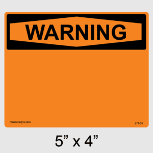 Warning Custom Label, SKU 271-17