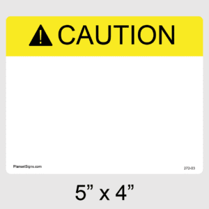 Caution Custom Label, SKU 272-03