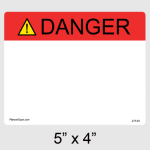 Danger Custom Label, SKU 273-03
