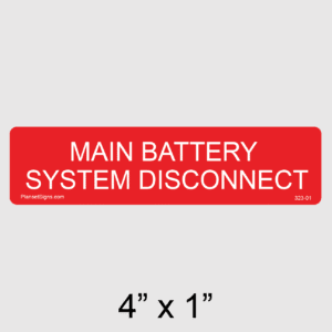 ESS DC Disconnect Placard, SKU 322-04