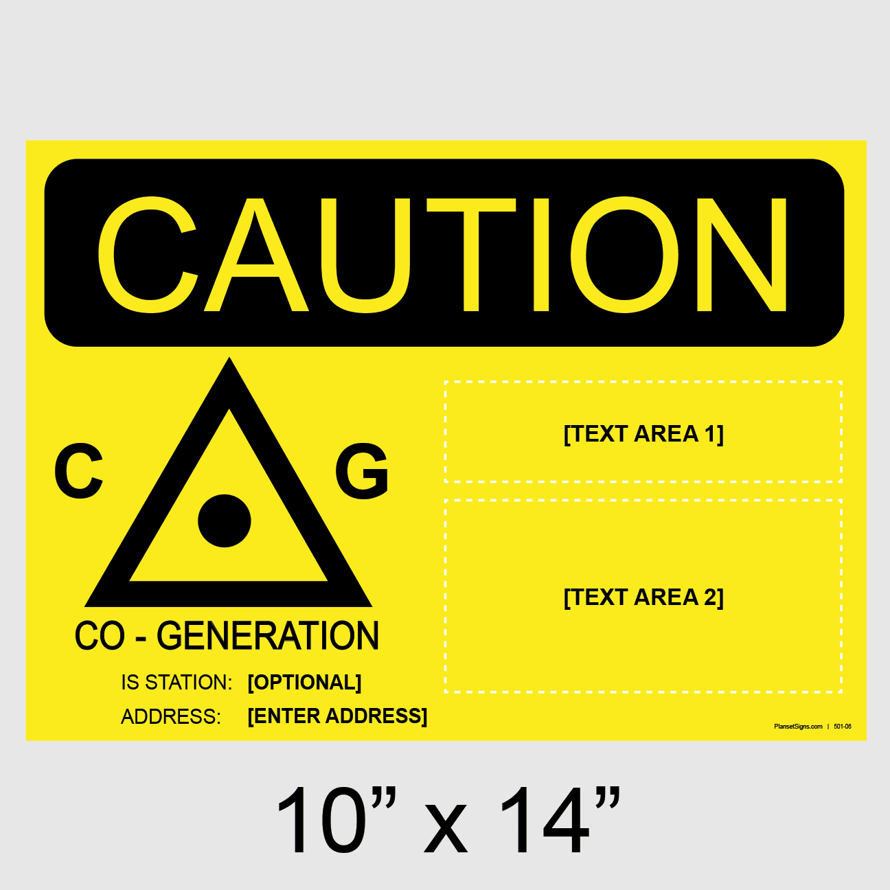 LADWP, Co-Generation - 14 X 11 Placard, SKU 501-06