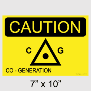 LADWP, Co-Generation - 10 X 7 Placard, SKU 505-06