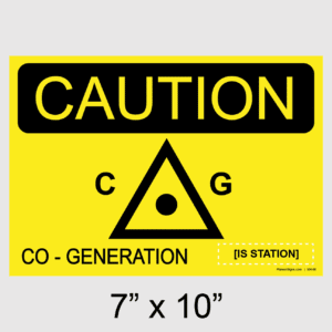 LADWP, Co-Generation - 10 X 7 Placard, SKU 506-06
